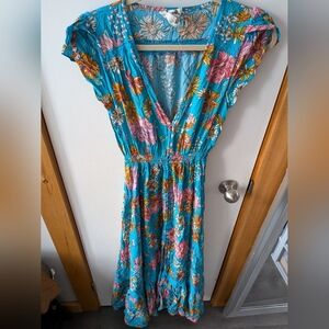 Floral Blue Maxi Dress